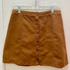 Hollister Brown Suede Mini Skirt